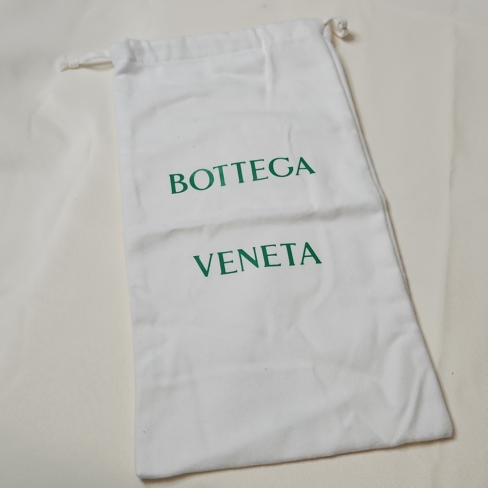 Bottega Veneta Dust Bag White Green 8 x 16 Inch Drawstring
